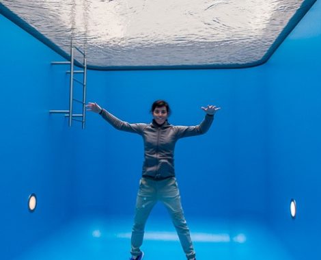 014_Den Haag, Drei Monate, Museum Voorlinden, Pool, threemonthsagypsy, under water, Voorlinden